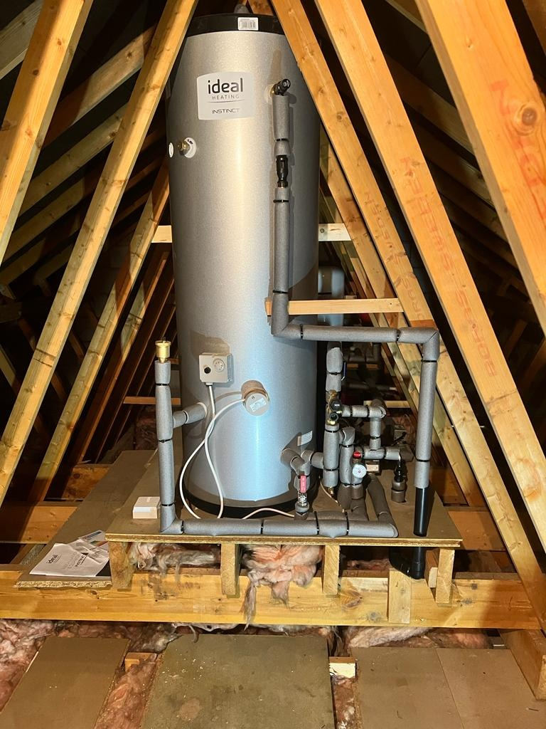 Combi boiler installation